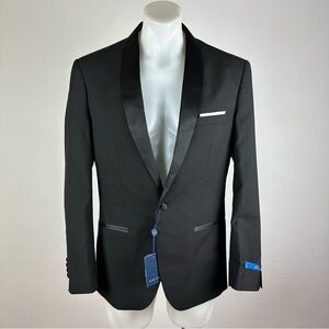 NWT Gino Vitale Black Dinner Jacket with Satin Lapel